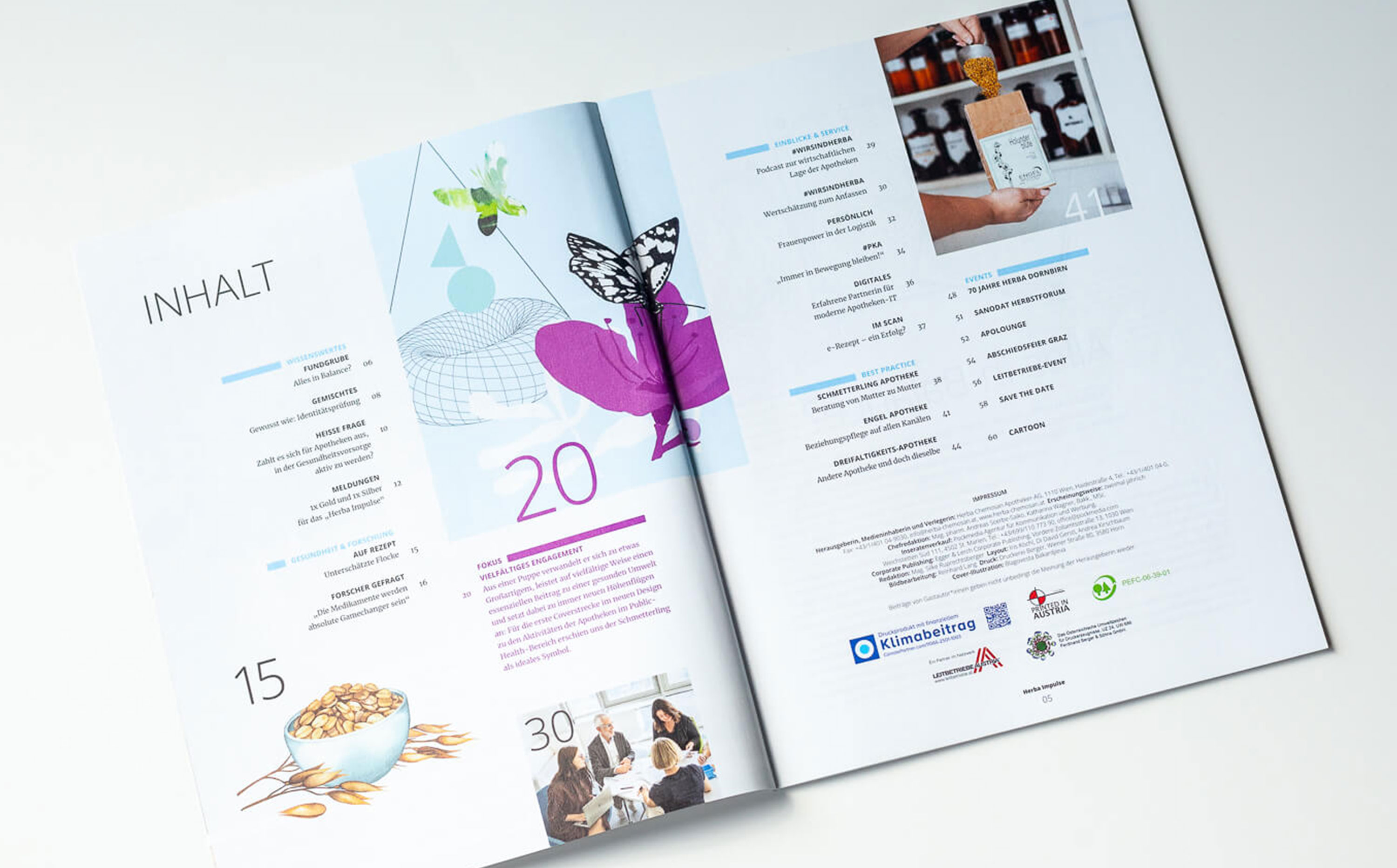 Herba Chemosan,redesign,Magazin,inhaltsverzeichnis