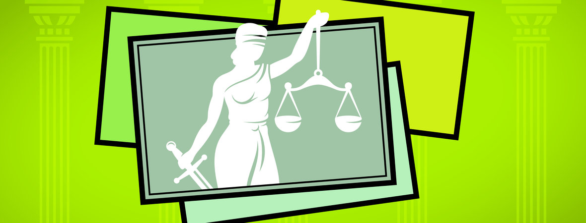 Themis, Goettin der Gerechtigkeit und der Ordnung, im Bilderrahmen Bildrecht,Urheberrecht,Fotonutzung