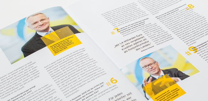© Foto: Reinhard Lang HYPO NOE Geschäftsbericht 2018 Ansicht Printausgabe